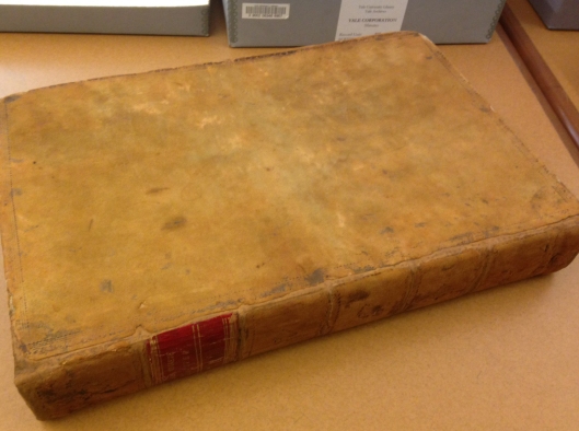 treated volume  - front cover of the binding and spine